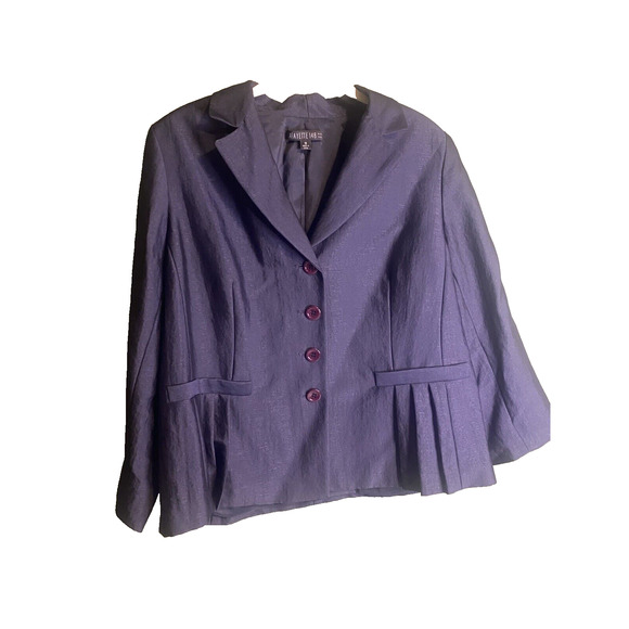 Lafayette 148 Blazer Womens Size 18 Blue Red Button Career Wear Professional - Picture 6 of 14
